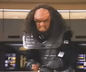 Angry klingon

("There is only one language that matters")