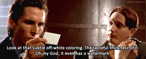 American Psycho business card gif 